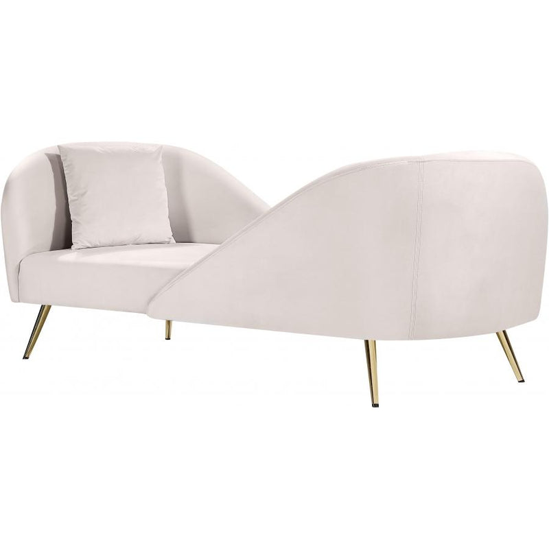 Meridian Nolan Cream Velvet Chaise IMAGE 3