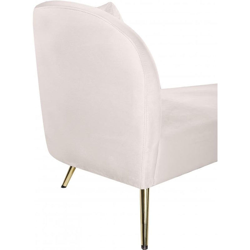 Meridian Nolan Cream Velvet Chaise IMAGE 6