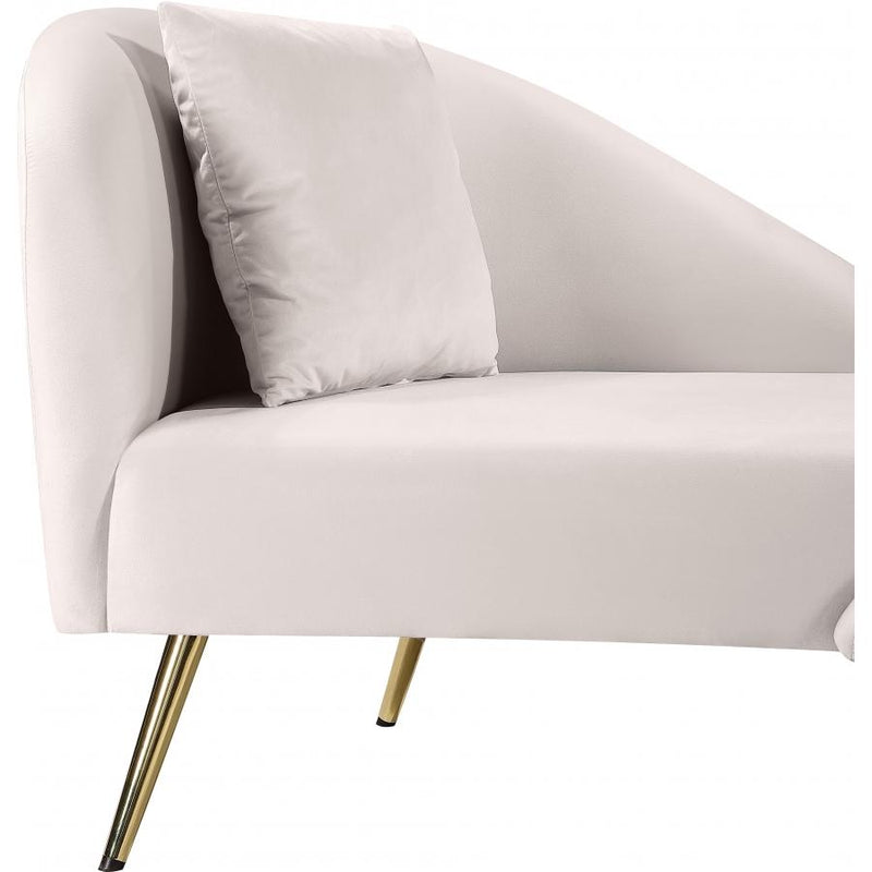 Meridian Nolan Cream Velvet Chaise IMAGE 7