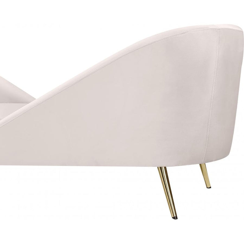 Meridian Nolan Cream Velvet Chaise IMAGE 8