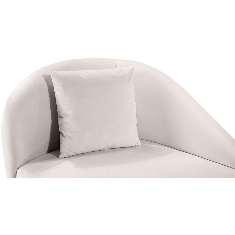 Meridian Nolan Cream Velvet Chaise IMAGE 9