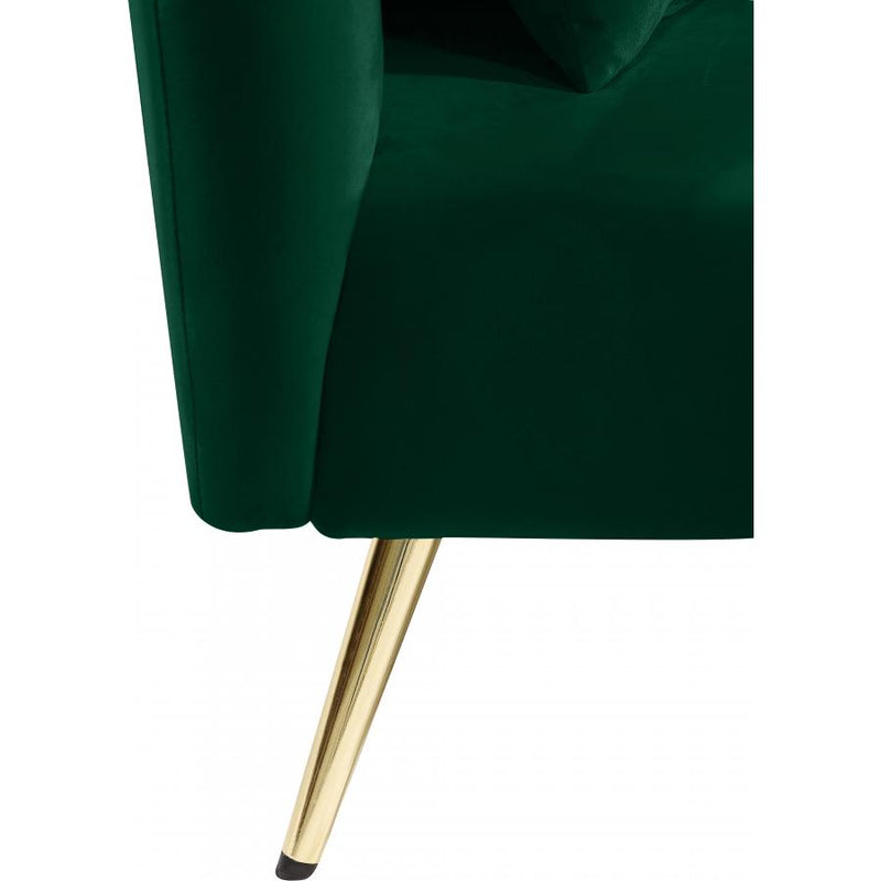 Meridian Nolan Green Velvet Chaise IMAGE 10