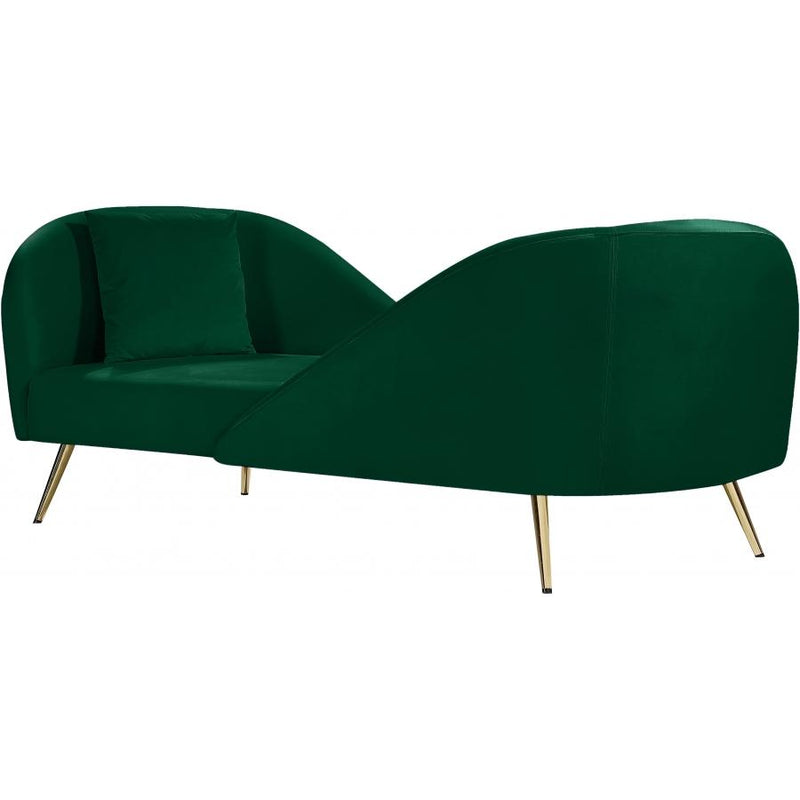 Meridian Nolan Green Velvet Chaise IMAGE 3