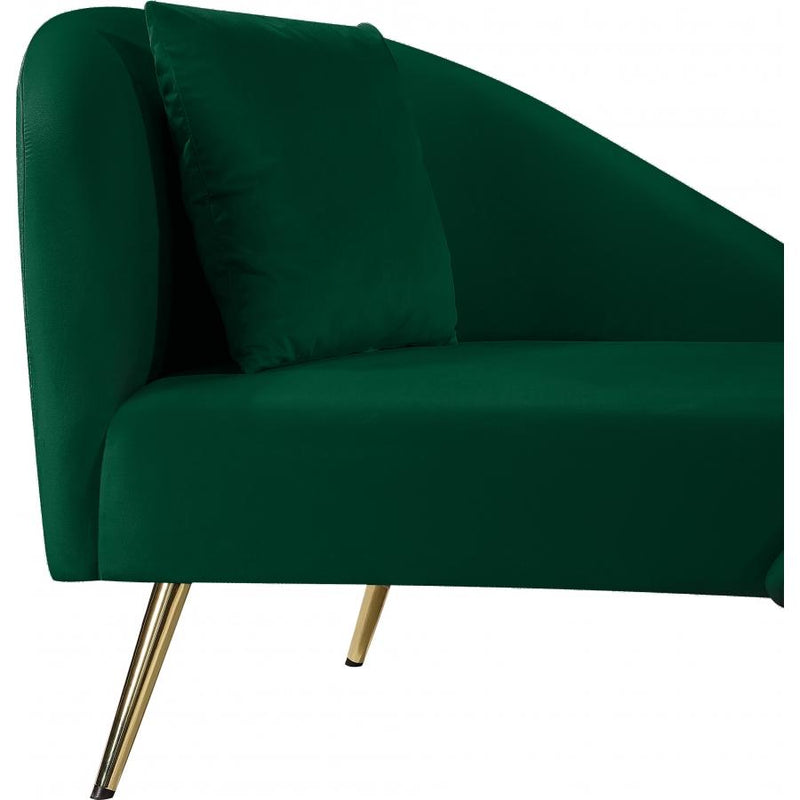 Meridian Nolan Green Velvet Chaise IMAGE 6