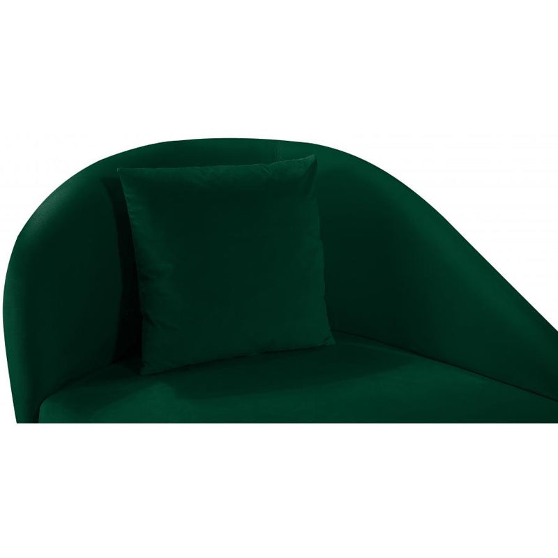 Meridian Nolan Green Velvet Chaise IMAGE 8