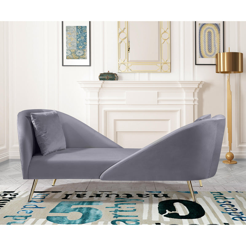 Meridian Nolan Grey Velvet Chaise IMAGE 12