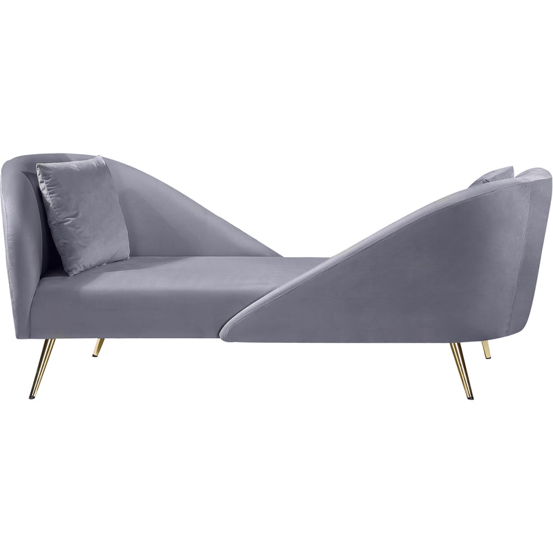 Meridian Nolan Grey Velvet Chaise IMAGE 1