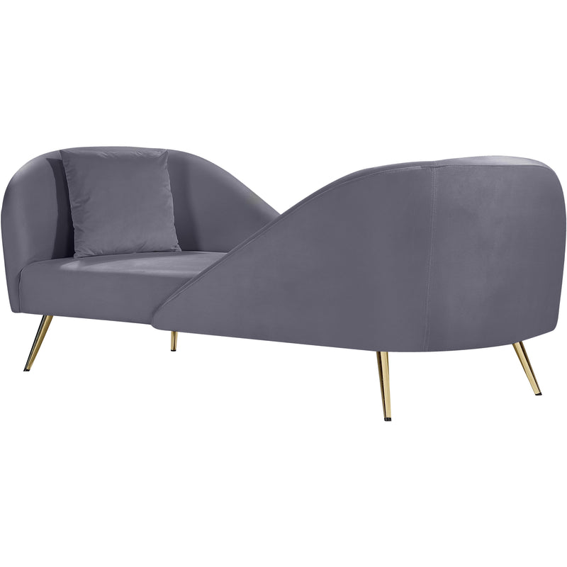 Meridian Nolan Grey Velvet Chaise IMAGE 3