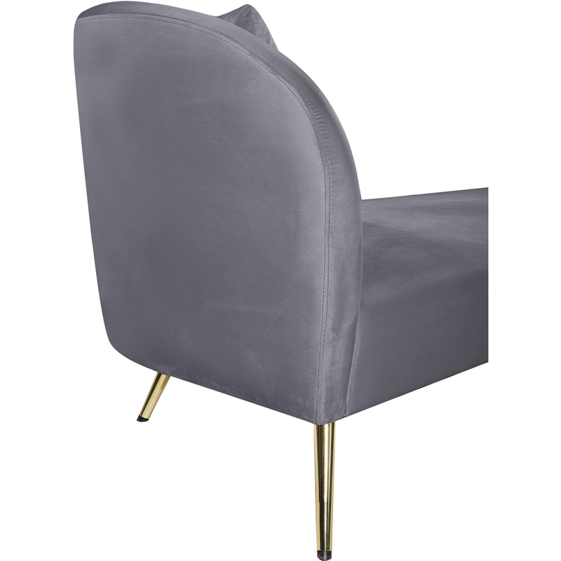 Meridian Nolan Grey Velvet Chaise IMAGE 6