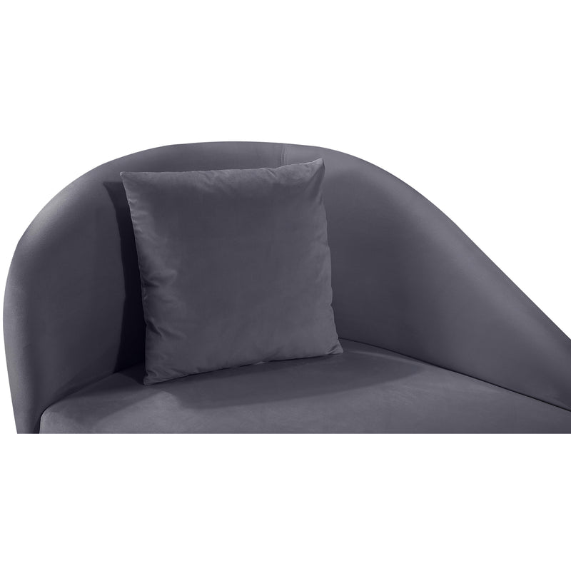 Meridian Nolan Grey Velvet Chaise IMAGE 9