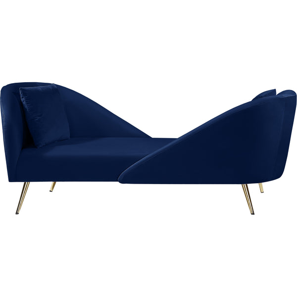 Meridian Nolan Navy Velvet Chaise IMAGE 1