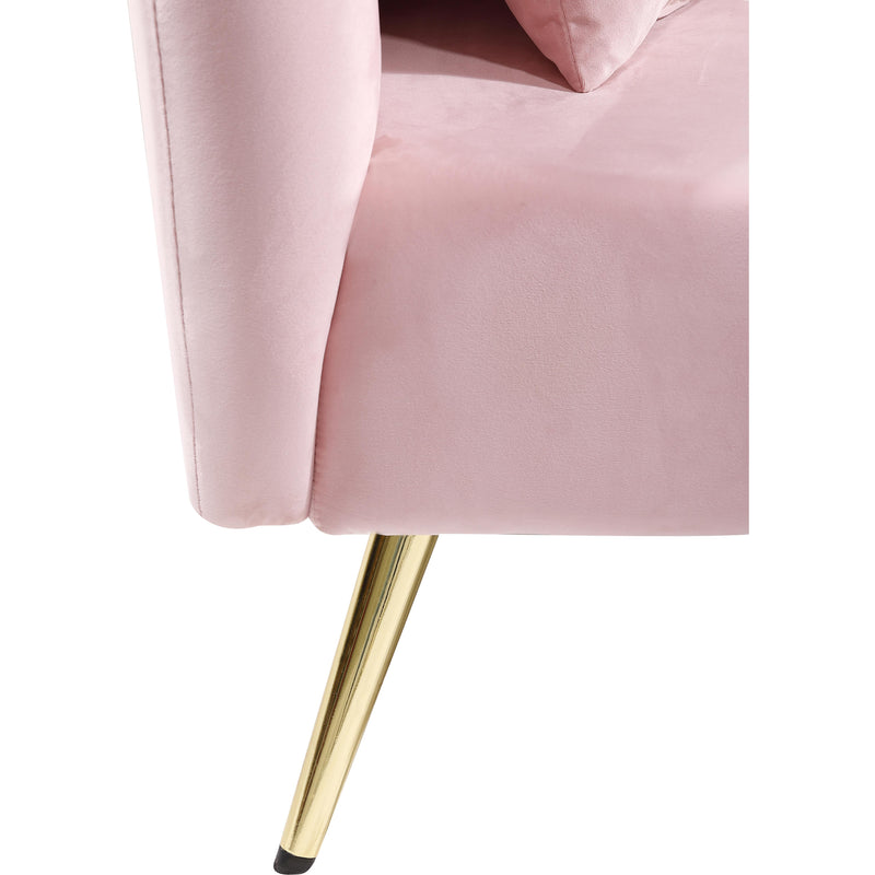 Meridian Nolan Pink Velvet Chaise IMAGE 11