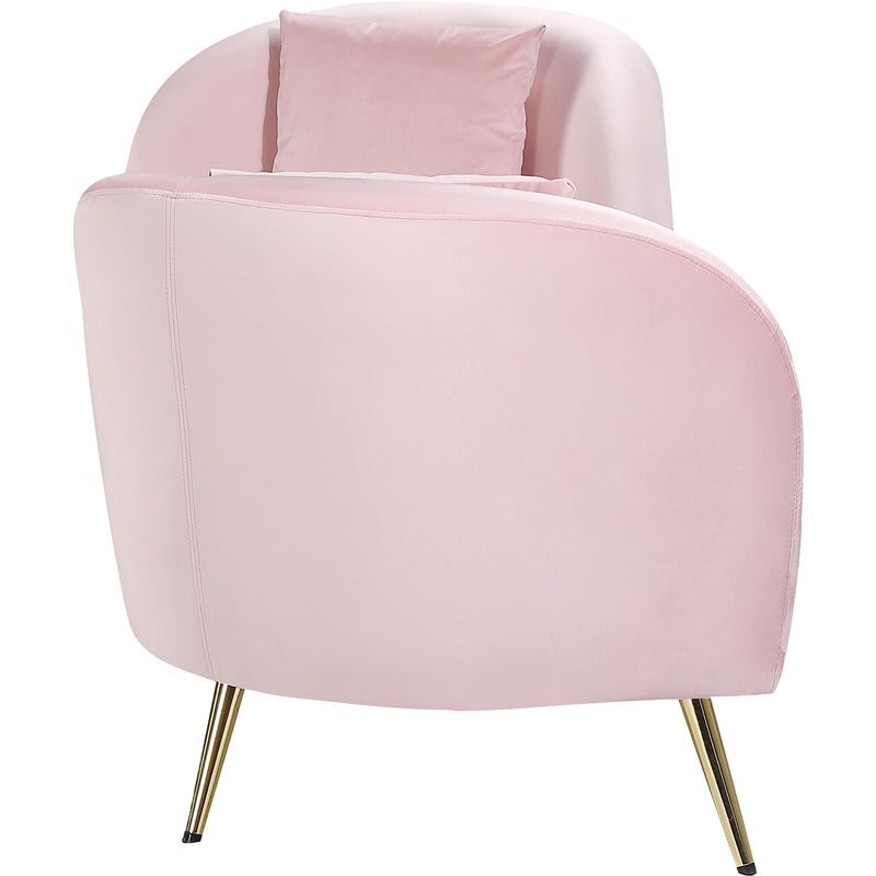 Meridian Nolan Pink Velvet Chaise IMAGE 4