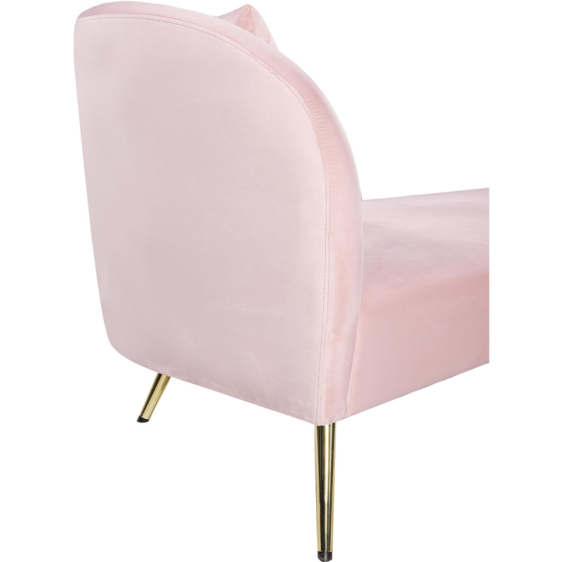 Meridian Nolan Pink Velvet Chaise IMAGE 6