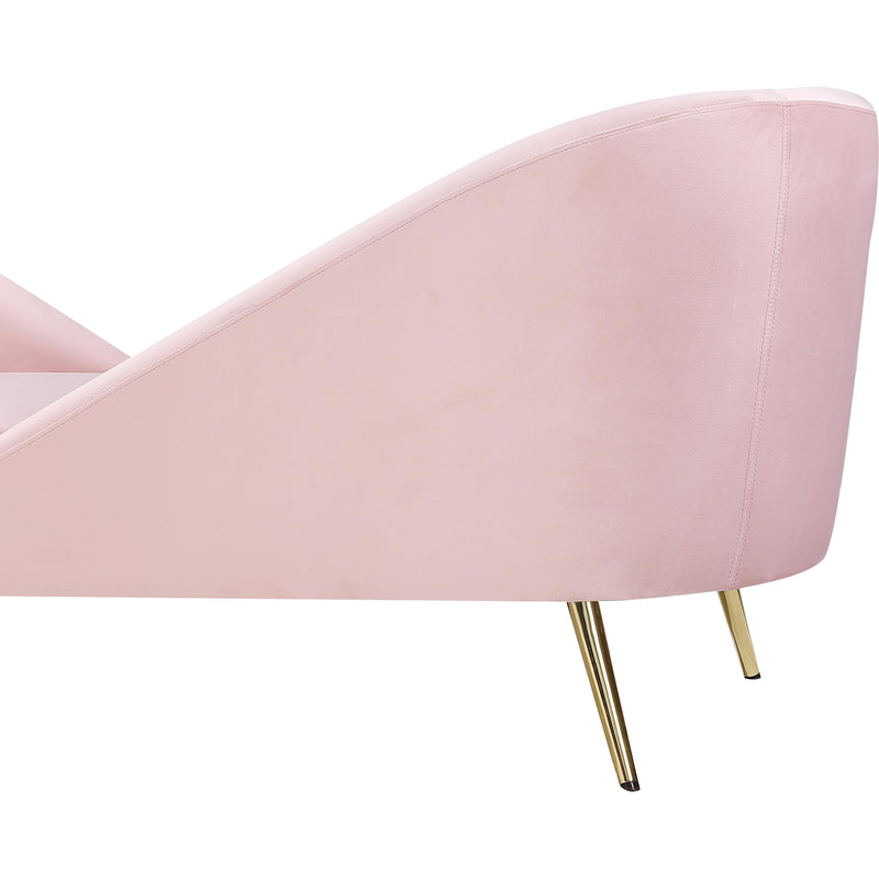 Meridian Nolan Pink Velvet Chaise IMAGE 8