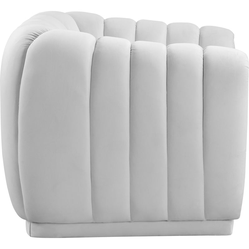 Meridian Dixie Cream Velvet Chair IMAGE 3