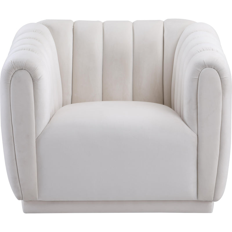 Meridian Dixie Cream Velvet Chair IMAGE 4