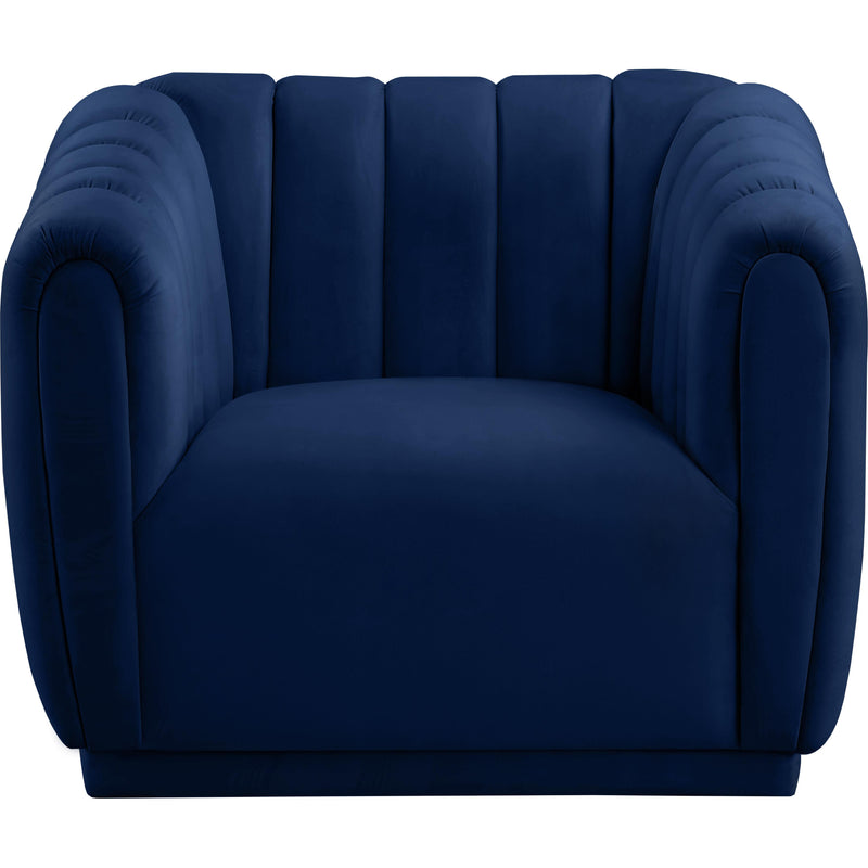 Meridian Dixie Navy Velvet Chair IMAGE 4