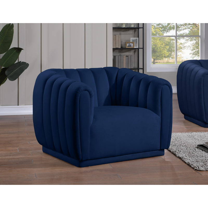 Meridian Dixie Navy Velvet Chair IMAGE 6