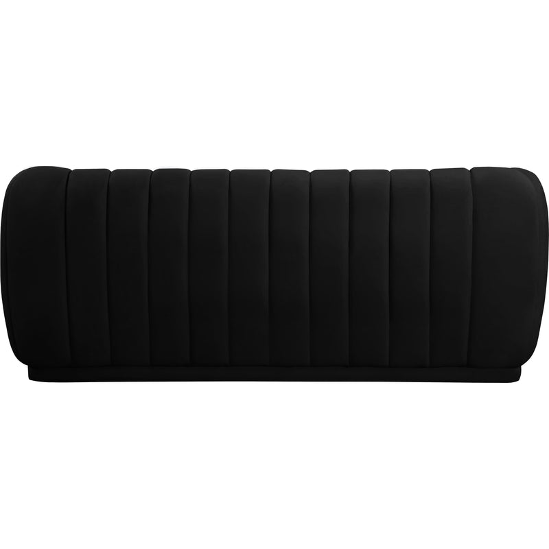 Meridian Dixie Black Velvet Sofa IMAGE 2