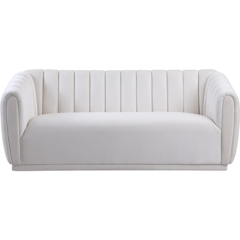 Meridian Dixie Cream Velvet Sofa IMAGE 4