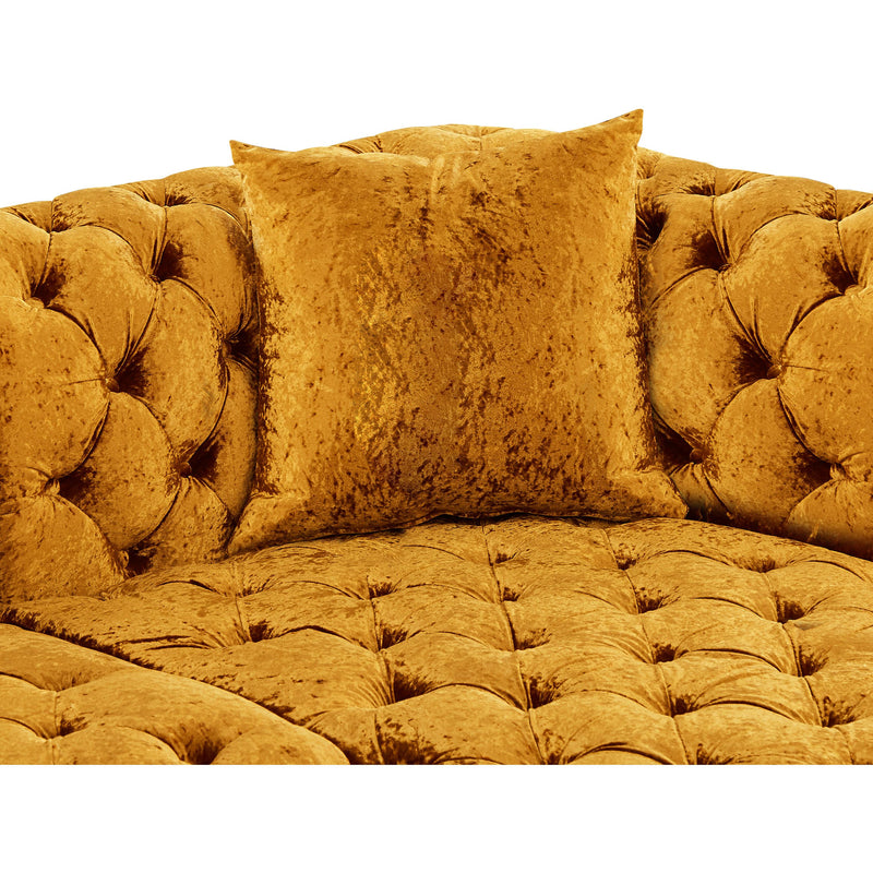 Meridian Coco Gold Velvet 3pc. Sectional (3 Boxes) IMAGE 12