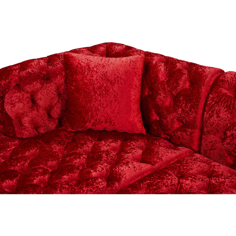 Meridian Coco Red Velvet 3pc. Sectional (3 Boxes) IMAGE 12