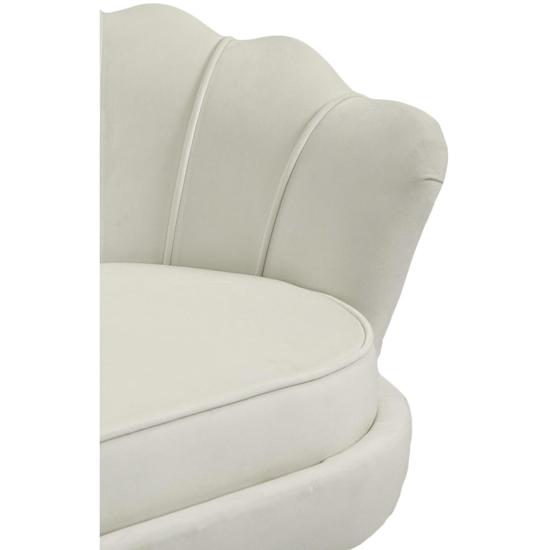 Meridian Gardenia Cream Velvet Chair IMAGE 10