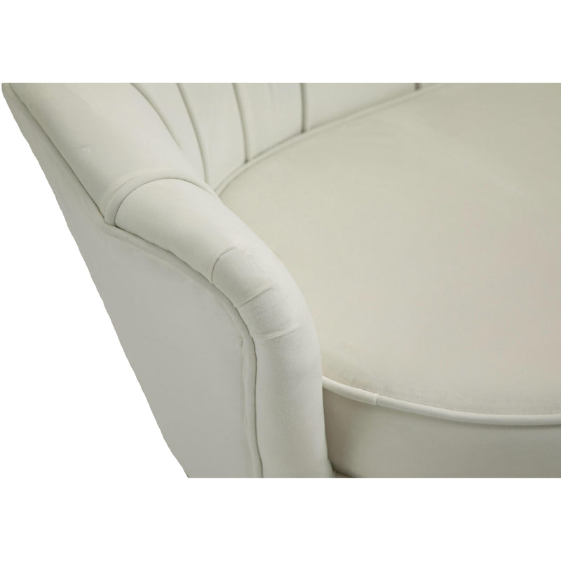 Meridian Gardenia Cream Velvet Chair IMAGE 12