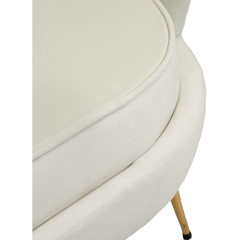 Meridian Gardenia Cream Velvet Chair IMAGE 13