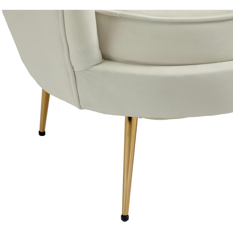 Meridian Gardenia Cream Velvet Chair IMAGE 14