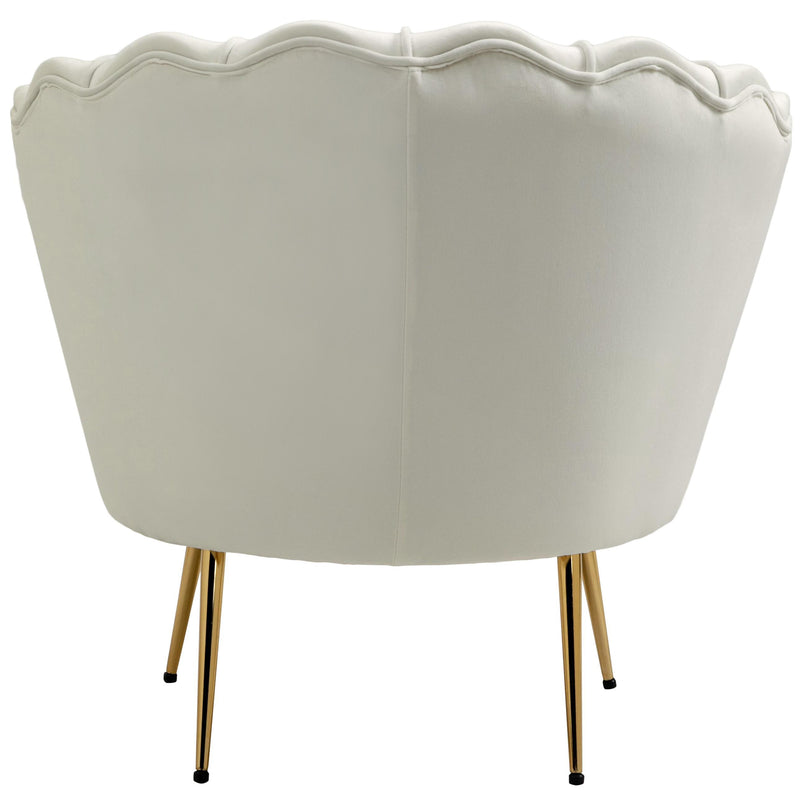 Meridian Gardenia Cream Velvet Chair IMAGE 5