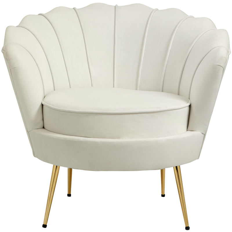 Meridian Gardenia Cream Velvet Chair IMAGE 7