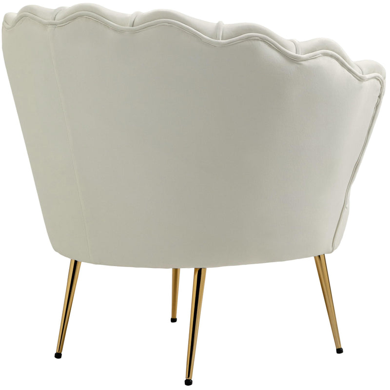 Meridian Gardenia Cream Velvet Chair IMAGE 9