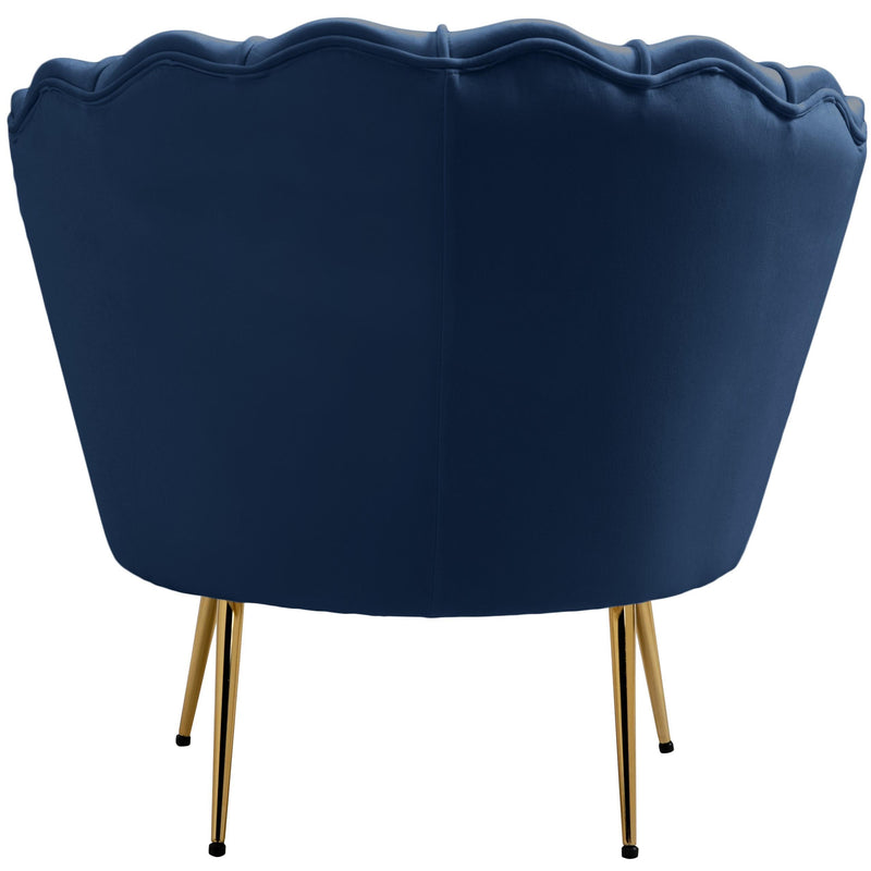 Meridian Gardenia Navy Velvet Chair IMAGE 5