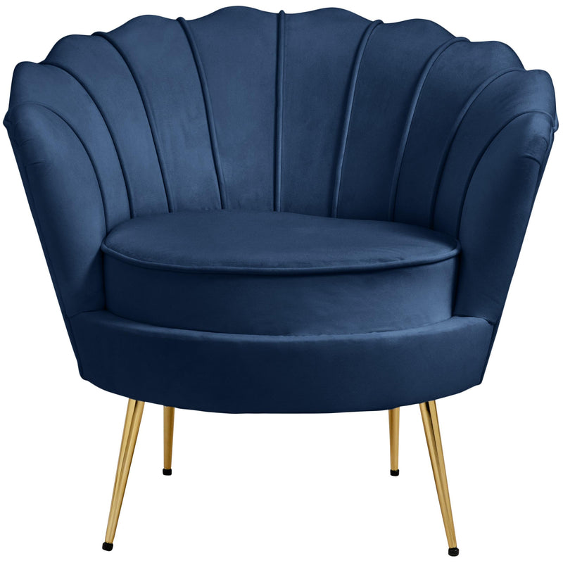 Meridian Gardenia Navy Velvet Chair IMAGE 7