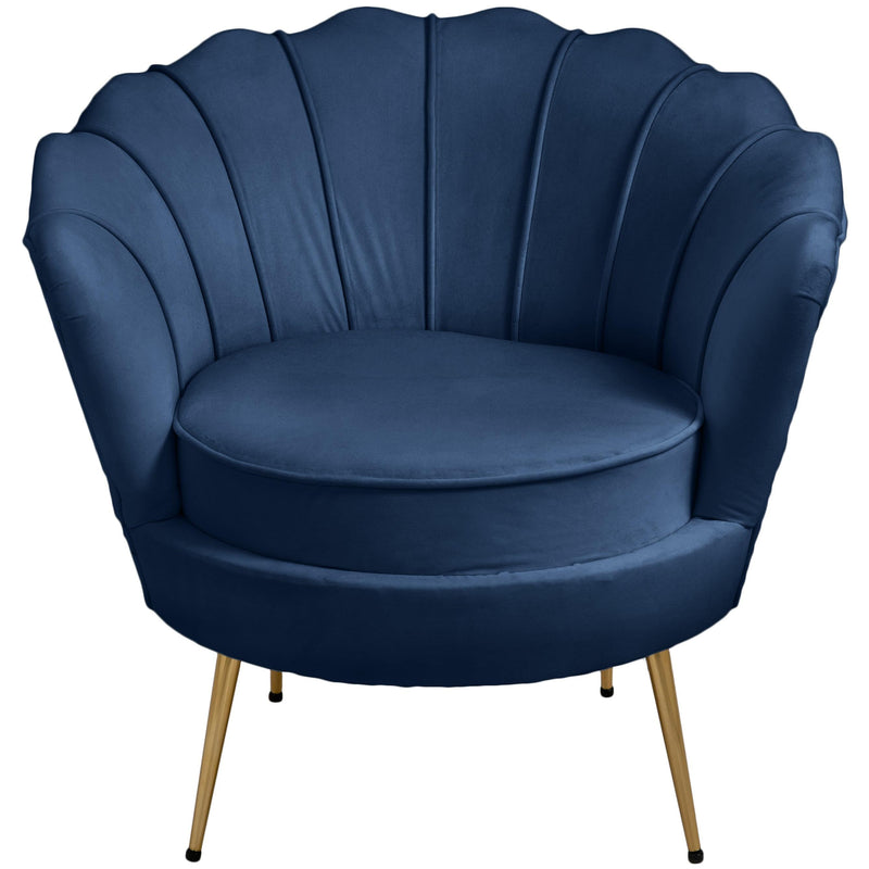 Meridian Gardenia Navy Velvet Chair IMAGE 8