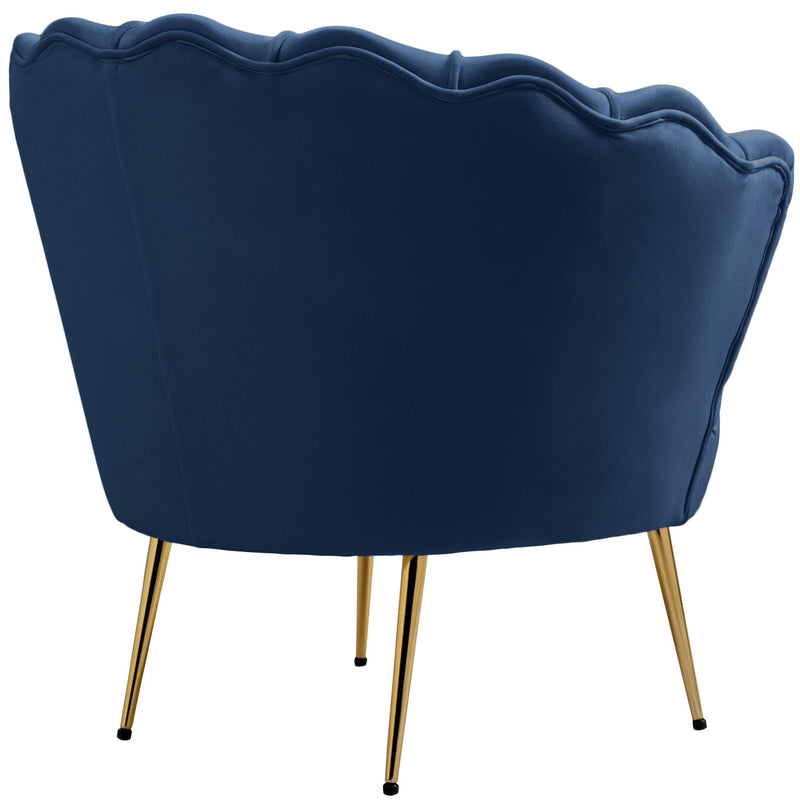 Meridian Gardenia Navy Velvet Chair IMAGE 9