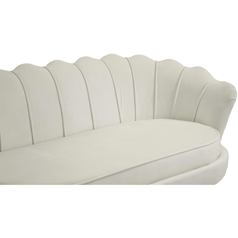 Meridian Gardenia Cream Velvet Loveseat IMAGE 10