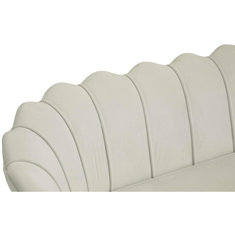 Meridian Gardenia Cream Velvet Loveseat IMAGE 11