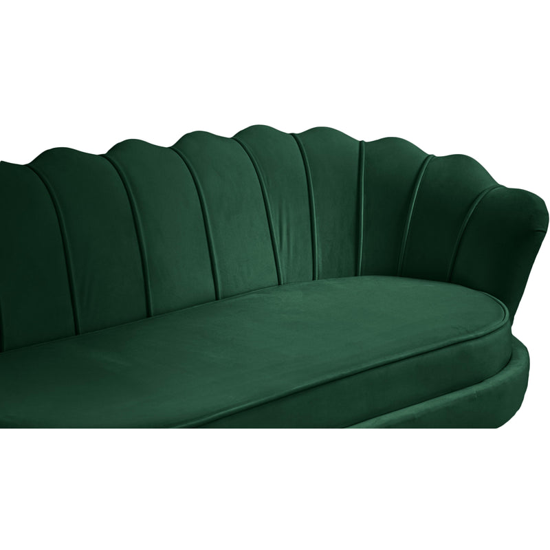 Meridian Gardenia Green Velvet Loveseat IMAGE 10