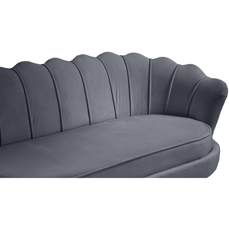 Meridian Gardenia Grey Velvet Loveseat IMAGE 10