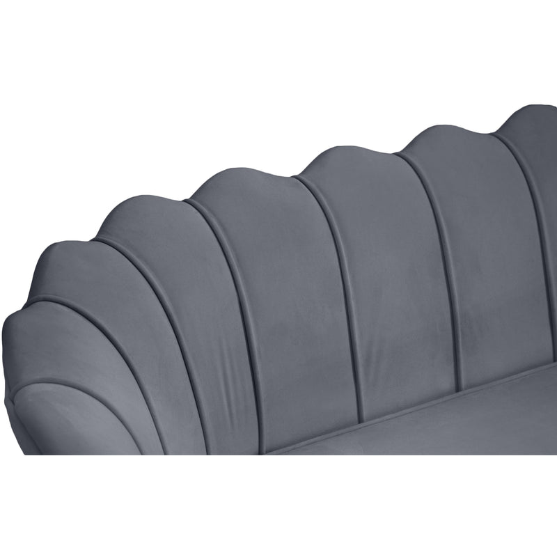 Meridian Gardenia Grey Velvet Loveseat IMAGE 11