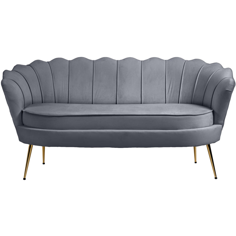 Meridian Gardenia Grey Velvet Loveseat IMAGE 7