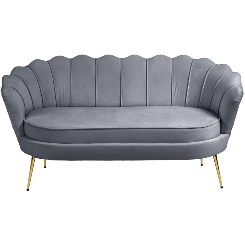 Meridian Gardenia Grey Velvet Loveseat IMAGE 8