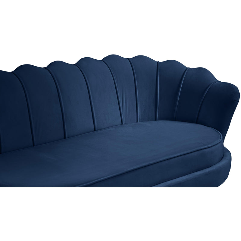 Meridian Gardenia Navy Velvet Loveseat IMAGE 10