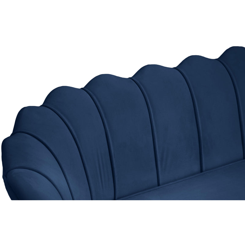 Meridian Gardenia Navy Velvet Loveseat IMAGE 11