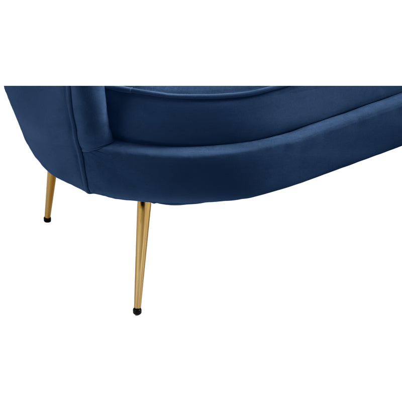 Meridian Gardenia Navy Velvet Loveseat IMAGE 14