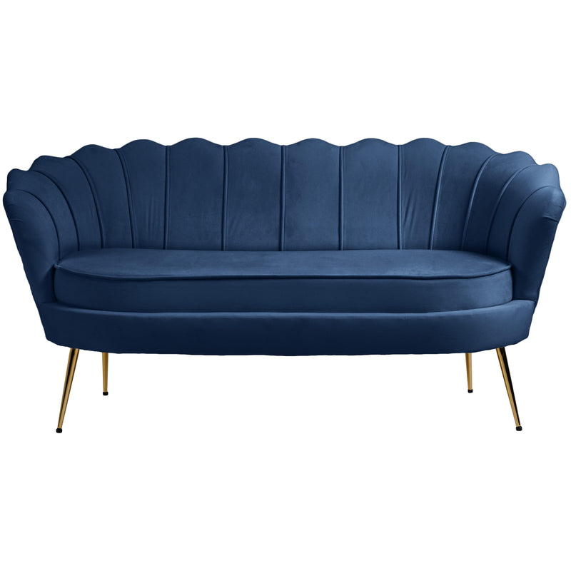 Meridian Gardenia Navy Velvet Loveseat IMAGE 7