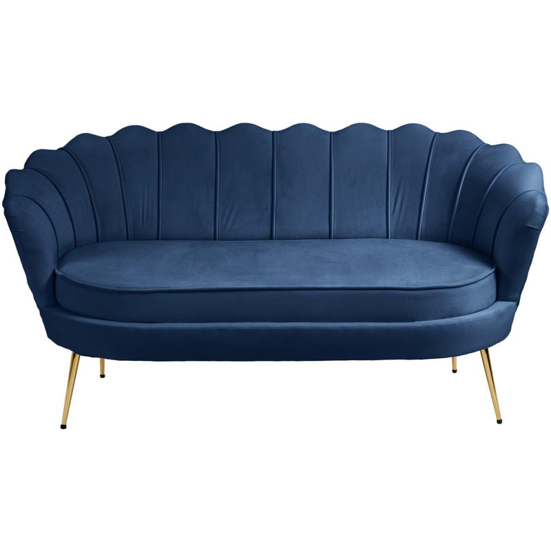 Meridian Gardenia Navy Velvet Loveseat IMAGE 8